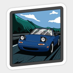 Blue miata na Sticker